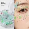 Accesorios de chapa para la cara maquillaje de ojos para novias maquillaje de escenario infantil parche decorativo facial de mariposa de perla y diamante brillante para conciertos