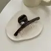 Nuevo Clip de Pelo de Tiburón Moda de Alto Grado Francés Color Marrón Chocolate Versátil Nuevo Pasador de Una Sola Barra Pinza para el Cabello