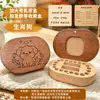 Caixa de Coleta de Dente de Leite, Cordão Umbilical e Lanugo Madeira Sólida Souvenir do Zodíaco Fabricação Recém-Nascido Frasco de Armazenamento do Umbigo do Bebê Caixa de Armazenamento