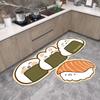 Novo Tapete de Lama Diatom Engrossado dos desenhos animados Absorvente de água à prova de óleo Cozinha Household Long Foot Mat Porta de Entrada Tapete Foot Mat