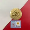 Monedas de Oro Imitación al por Mayor Diseño Personalizado Regalos Navideños 520 Paz y Alegría Evento de Empresa Monedas de Oro Conmemorativas Promocionales