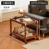 Mesa Auxiliar de Sofá, Carrito Móvil para Sala de Estar, Mesa de Café, Estante de Almacenamiento, Mesa de Té Pequeña Estilo Vintage para Balcón, Mesita de Noche para Dormitorio