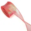 Cinta de hilo de cola de pez iridiscente de nailon de 4 cm, cinta para embalaje floral, cinta de decoración de lazo para regalo, ropa, tocado