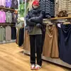Jeans Negros de Pierna Recta para Mujer Primavera y Otoño 2025 Versátiles de Cintura Alta Adelgazantes Holgados Petite Estrechos Tipo Cigarrillo Apilados