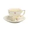 Conjunto Europeu Retro de Xícaras de Café Creme Xícara e Pires de Cerâmica Francesa Conjunto de Chá para Chá da Tarde Britânico Caneca Copo de Água