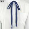 Estilo Coreano JK Uniforme Cuerda de Cuello Estudiante Femenina Uniforme Escolar Cuerda de Cuello Boca de Campana Traje de Marinero Nudo de Lazo Atado a Mano Flor de Cuello Atada a Mano