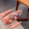 Pendientes de metal de Corea del Sur con forma de gota de moda para mujer, ligeros, lujosos, versátiles, elegantes y sencillos, al por mayor
