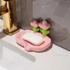 Bonito Plato para Jabón con Forma de Nube Auto Drenante Soporte sin Clavos para Jabón Bandeja para Baño Lavabo