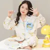 Pijama Infantil de Algodón Nube para Niños, Manga Larga, Cárdigan Delgado para Primavera y Otoño, Conjunto de Ropa de Casa Estilo Casual para Niños y Adolescentes