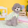 Chaleco Rayado para Mascota Delgado Oso de Peluche Bichón Pomerania Cachorro Pequeño Ropa para Gato Primavera y Otoño 23 Chaleco Rayado Floral Colorido