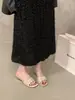 Sandalias de Malla con Encaje para Mujer Chuyuji, Slip-On para Uso en Exteriores, Sandalias de Verano 2026 Estilo Francés para Combinar con Faldas