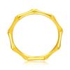 Anillo Ajustable Popular de Nudo de Bambú Zhoujia de Xiaohongshu, Chapado en Oro de 18 Quilates, Simbolizando Crecimiento Continuo, Anillos de Pareja Color Dorado