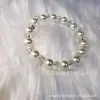 Pulseira de Pérolas de Cristal Austríaco de Design Sofisticado 8mm Joias Acessíveis de Luxo Pulseira
