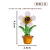 Cactus de flores pequeñas y carnosas en maceta de vidrio, hecho a mano, simulación de planta verde Zibo, decoración para el hogar, la oficina y el escritorio, regalo