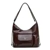 Bolsa Tote Grande de Couro Oleado Vintage para Mulheres 2026 Nova Bolsa Simples de Ombro Único/Duplo Bolsa Transversal de Uso Duplo para Mulheres