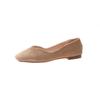 2021 primavera e verão novos sapatos baixos femininos sapatos baixos de boca rasa sapatos baixos confortáveis de camurça sapatos de bico quadrado atacado