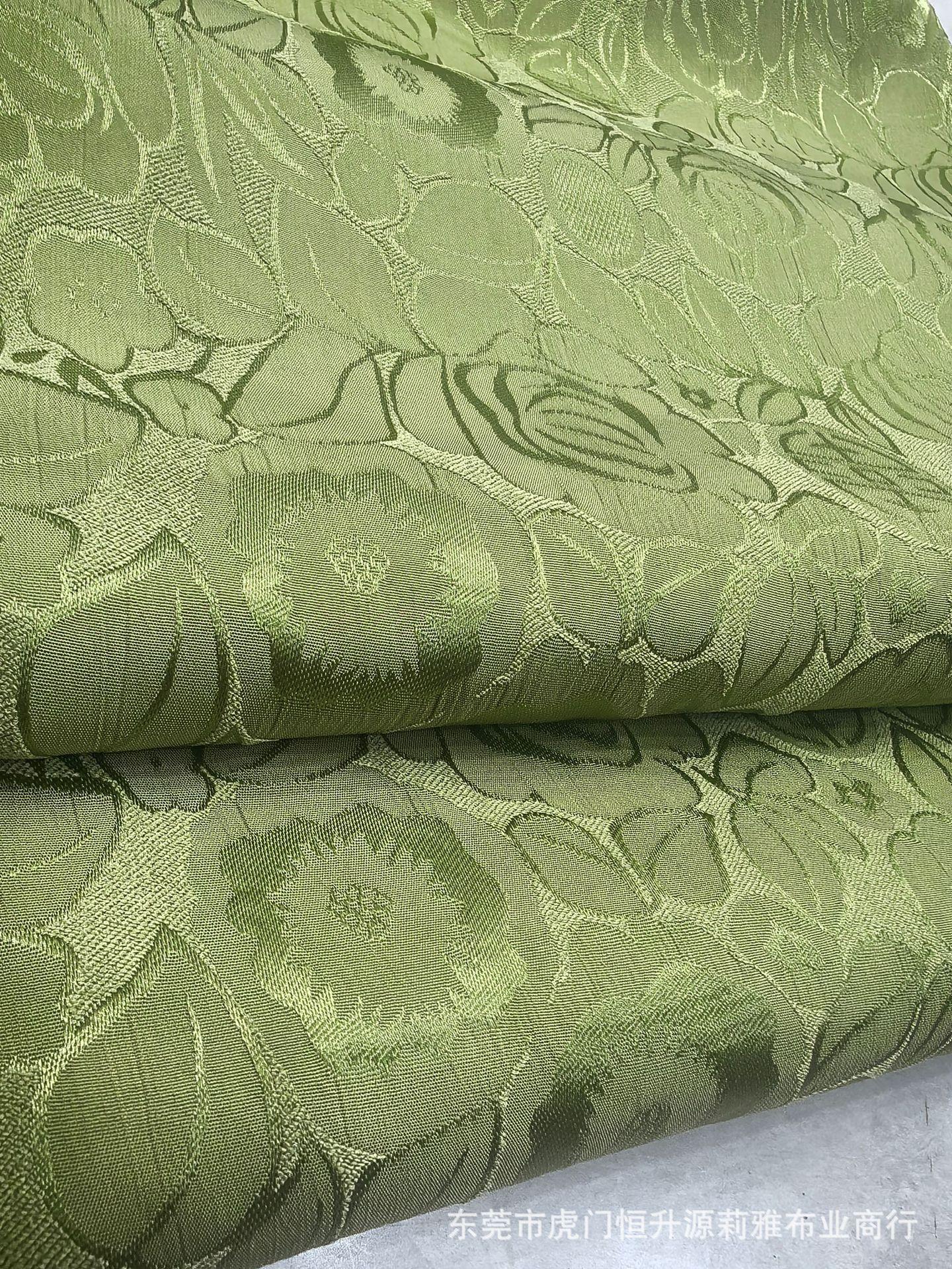 夏款双色提花 双喜玫瑰提花布料 汉服旗袍改良马甲连
