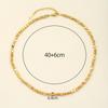 Colar de clavícula feminina cadeia design de moda titânio aço quadrado prata quebrado casal colar luz de luxo nicho design all-match colar