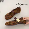 Em Estoque~ Sapatos Femininos com Aumento de Altura Oculto, Sapatilhas Fashion Bico Redondo, Novo Modelo 2026, Sola Macia, Confortáveis Mary Janes Flats