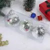Pelota de Navidad Transparente Estilo Americano para Mascotas Bola de Nieve de Planta Colgante Redondo Caja Transfronteriza Creativa Decoraciones Navideñas para Mascotas