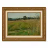 Pintura a Óleo Paisagem Estilo Europeu Vintage com Moldura Dourada para Parede de Entrada da Sala de Estar, Best-seller Transfronteiriço da Amazon, Arte de Parede Decorativa Emoldurada