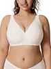 Sujetador cruzado de Amazon sin costuras, cuello en V, talla grande, estampado de leopardo, sin varillas, con efecto push-up y elevación, hecho de tela de seda helada, para mujer