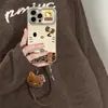 Adequado para Transformação Instantânea em Maçã 18Promax Estampa de Leopardo Gravata Borboleta Cady Kt Gato iPhone Estojo Macio e Duro Personalização UV
