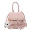 Mochila 2024 Nueva Moda Vintage Color Sólido Bolso de Mujer Primavera y Verano Estilo Occidental Casual Trendy Simple Viaje Mochila Pequeña Trendy