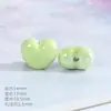 Abalorios de corazón de melocotón chapados accesorios diy corazón de pollo mezclado agujero vertical abalorios de cerámica abalorios de colores por lotes sueltos accesorios para pulseras