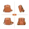 Bolso para Hombre Nuevo de Cuero Genuino, Piel de Vaca de Primera Capa, Bolso Cruzado de Moda para Hombre, Mini Bolso para Teléfono Móvil, Bolso de Hombro Casual para Hombre