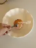 Plato Hondo de Cerámica de Perla de Alto Valor Estilo Ins Plato Francés para Uso Doméstico Plato Versátil para Comidas Ceremoniales