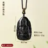 Pendente de Buda da Medicina de Obsidiana Natural Atacado Estilo Chinês Unissex Ano do Zodíaco Estátua de Buda Amuleto Pingente Ornamento Presente
