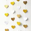 Adornos Colgantes en Forma de Corazón Flor de Amor Bandera de Cuerda de Papel de Amor Decoración para Fiesta de Cumpleaños Día de San Valentín Boda Habitación de Boda