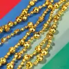 Corrente de Contas Redondas da Terra Banhada a Ouro e Prata Pingente Criativo DIY Contas Acessórios Metálico Feito à Mão Tendência Itens Decorativos Materiais