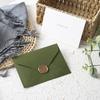 Tarjeta de Cumpleaños Verde Aguacate con Sobre Verde Oliva Bendición de San Valentín Actividad de Acción de Gracias Año Nuevo Tarjeta Escrita a Mano