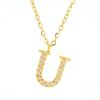Verão moda titânio aço diamante carta colar feminino all-match cross-border 26 Inglês carta pingente clavícula cadeia atacado