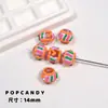 Corazón Slash Lindo Colorido Cuentas Pintadas a Mano Joyería Hecha a Mano DIY Collar Hecho a Mano Pulsera de Cuentas Cadena para Teléfono Móvil Cuentas Sueltas