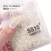 Diamantes Redondos Planos Sueltos Ss4 Color Ab Abanico Rey Pedrería para Uñas Brillantes Redondos Pequeños Mini Soporte