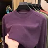 Suéter de lana cepillada estilo Old Money con mezcla de seda, nueva colección otoño/invierno 2026 para hombre, calibre 16, doble hilo de 43 count, suéter de cachemira de color sólido para hombre