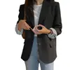 Chaqueta de Traje Básica Multicolor Estilo Coreano para Mujer Primavera/Otoño 2026, Solapa, Un Botón, Holgada, Adelgazante, Para Ir al Trabajo, Traje Pequeño