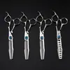 Tijeras de Peluquería Ojo de Diablo Multidentadas de 6.0 pulgadas, Tijeras para Cortar el Cabello, Tijeras Dentadas, Dientes de Cuerno, Dientes Lisos, Dientes en Forma de V, Dientes de Espina de Pescado