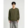 Sudadera de Waffle de Cuello Redondo de Cachemir Tencel de Alta Calidad de 320g para Hombre, Capa Base, Ropa Exterior, Manga Larga, Tallas Grandes