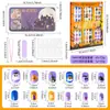 Uñas Postizas de Halloween Transfronterizas para Niños, Decoraciones de Uñas Portátiles, Pegatinas para Uñas de Niños, Juego de Herramientas al por Mayor de Productos Terminados