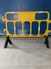 Barreras de Valla de Caballo de Plástico y Hierro para Sitios de Construcción, Barreras de Aislamiento de Seguridad de Advertencia Protectoras Móviles, Barreras de Tráfico Vial