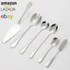 Série completa de talheres de aço inoxidável 1010 dedicada à Amazon transfronteiriça, faca de bife e garfo, faca, garfo e colher de aço inoxidável, logotipo fixo