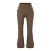Calça de Yoga de Cintura Alta com Micro Flare de Oito Pontos 2026 Nova Chegada de Verão Elástica Justa Cor Lisa Roupa de Baixo Calça Casual Feminina