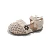 Sandalias tejidas de punta cerrada para niñas, Zapatos de princesa estilo pastoral para niños, Nuevos zapatos de vestir individuales elegantes para bebés niñas, Verano 2026