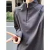 Moda popular casual de estilo japonés, Harajuku moderno ins simple nueva versátil artística camiseta de manga larga para hombres y mujeres