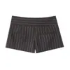 Comercio Exterior Transfronterizo Ropa de Mujer Primavera 2026 Nuevos Productos Estilo Europeo y Americano Moda Shorts Casuales de Cintura con Rayas Finas 4341402