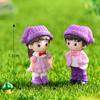 Figuras Criativas de Casal Decoração de Casamento Figuras de Casa de Bonecas Decorações de Micro Paisagem Acessórios para Bolo Pequenos Enfeites para Casa